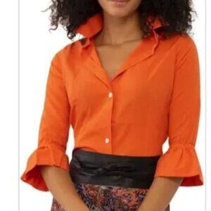 Gretchen Scott orange blouse